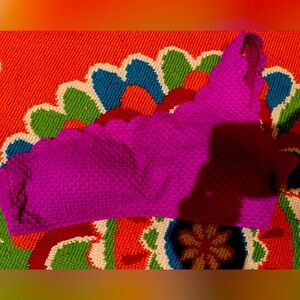 Vibrant Purple Textured Bikini Top